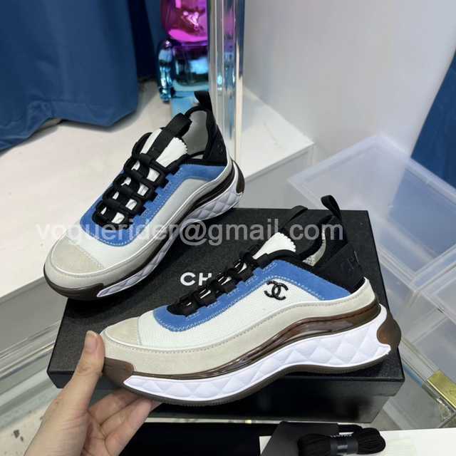 Chanel suede sneaker